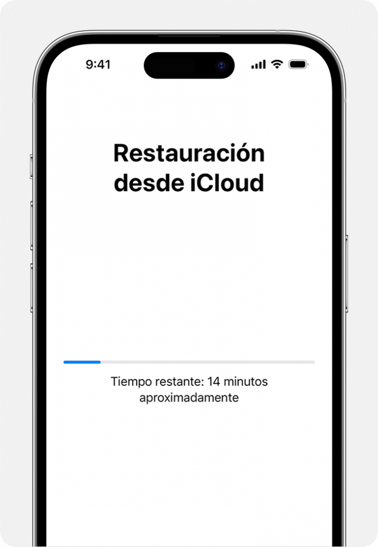 Restauración desde iCloud