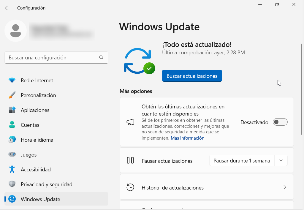 Cómo buscar actualizaciones con Windows